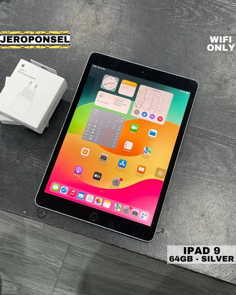 IPAD 9 64GB SILVER BH 87% MULUS ORIGINAL GARANSI