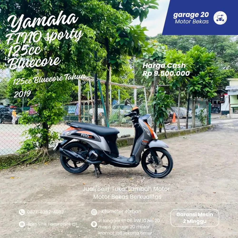 Yamaha Fino Sporty 125cc Bluecore Fi Tahun 2019 Pajak Off