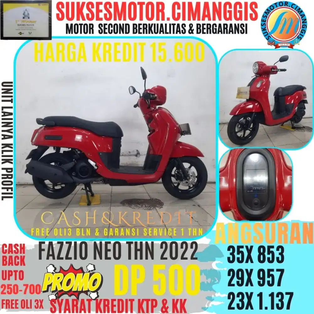 FAZZIO NEO PROMOTERMURAH CASHBACK UPTO700RBU FREEOLI3X BERGARANSI