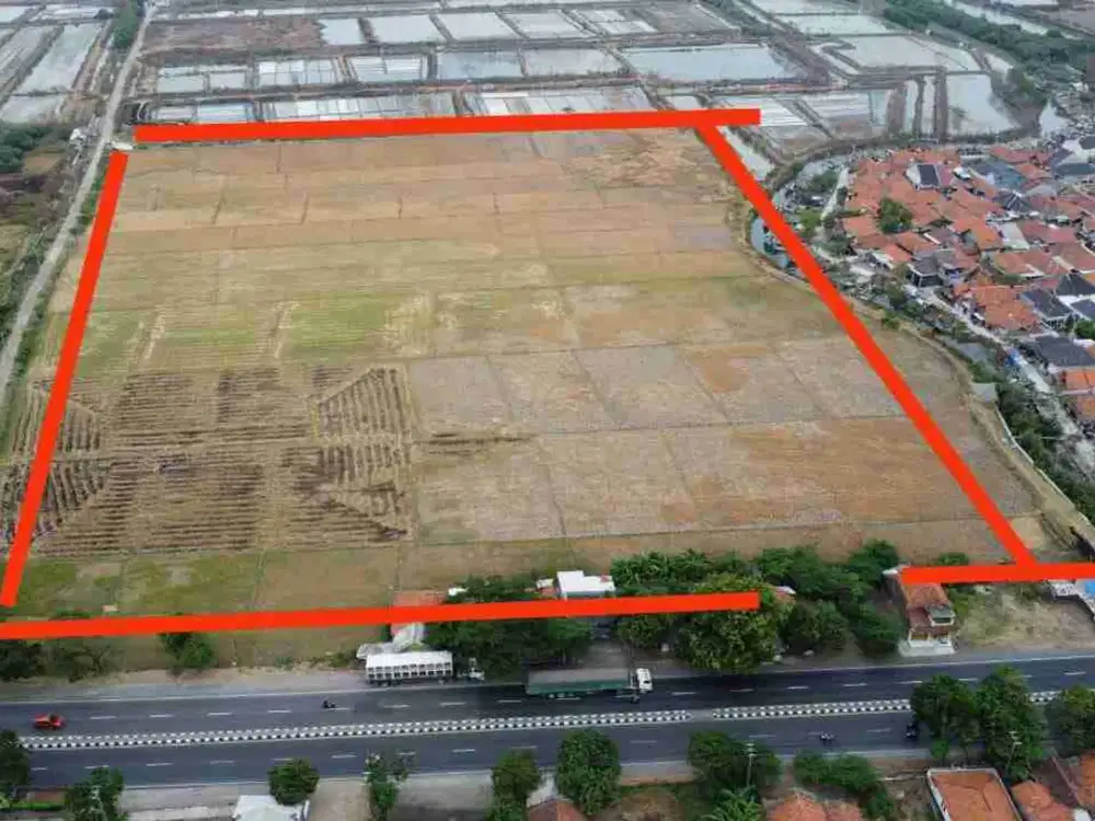 Tanah zona industri bentuk bagus di Gebang kab Cirebon