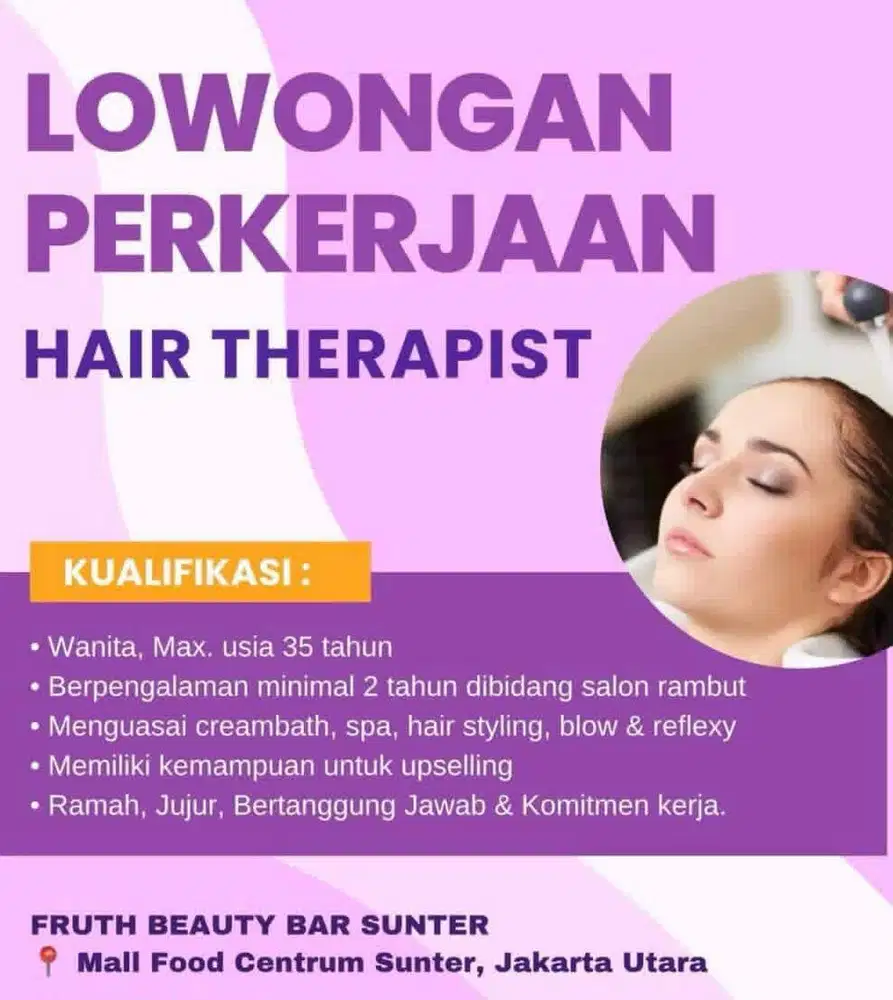 DIBUKA LOWONGAN KERJA untuk Therapist Eyelash , Nail ,Hair Salon