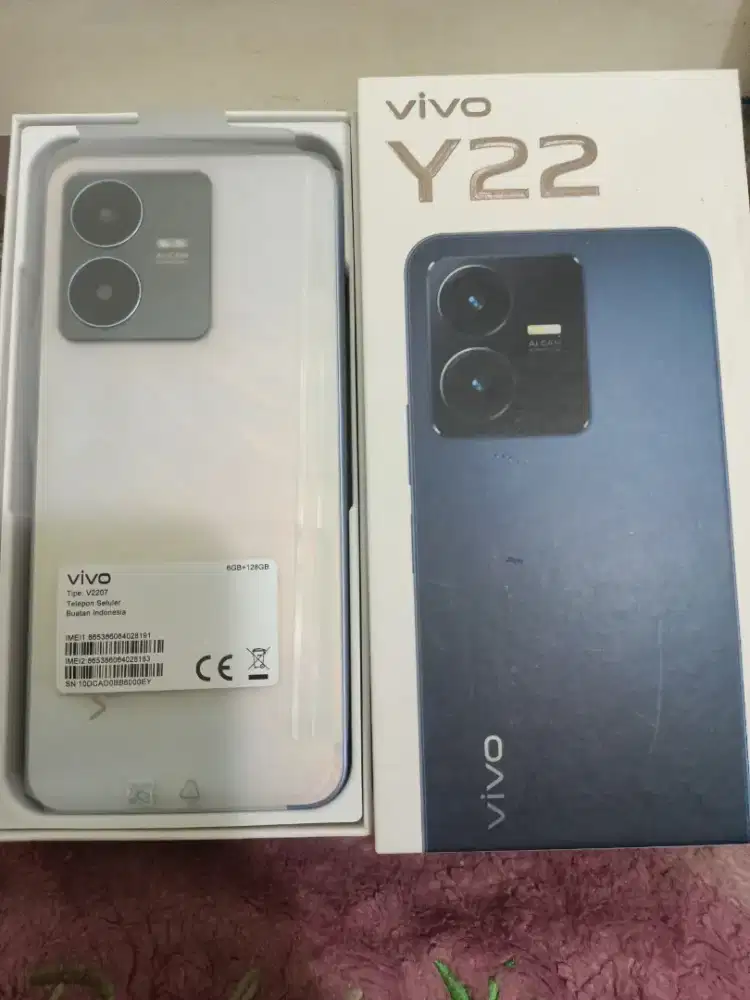 Vivo y22 ram 6/128 GB like new