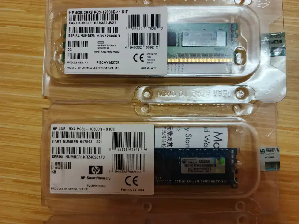RAM Server HPE 4GB DDR3 ECC 1600MHz Baru