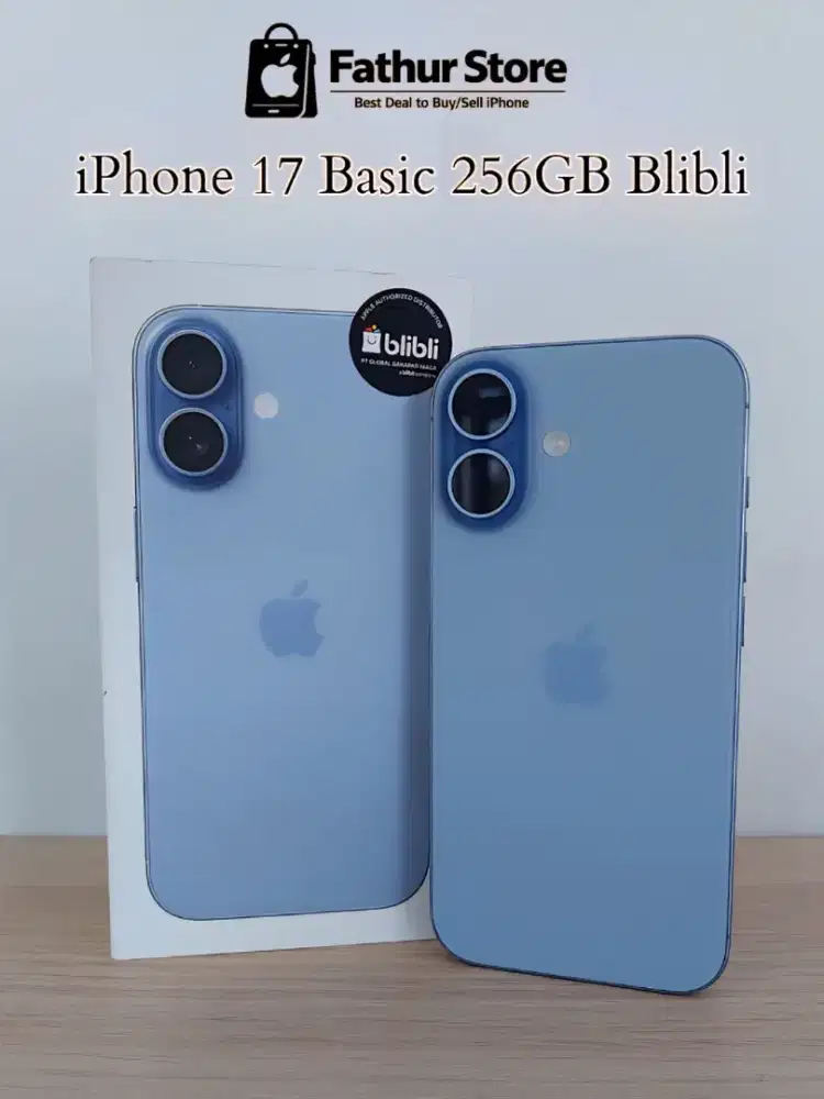 iPhone 17 Basic 256GB Mist Blue Ex Blibli