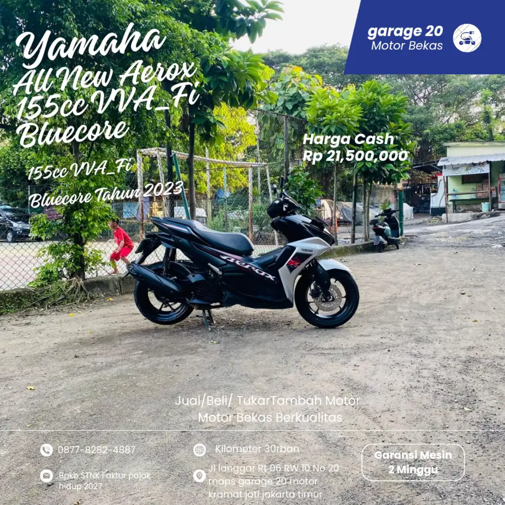 Yamaha Aerox New 155cc VVA_Fi Bluecore Tahun 2023 Pajak Hidup
