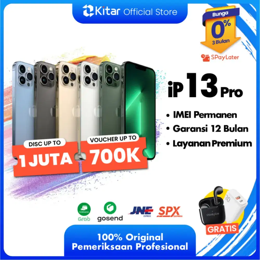 iPhone 13 Pro ex iBox Second Resmi IMEI 128GB Full Cash Langsung Kirim
