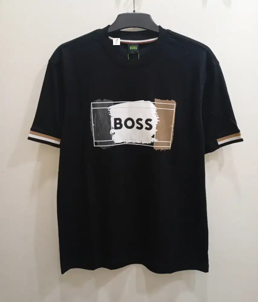 HUGO BOSS LOGO BLACK TSHIRT MAN