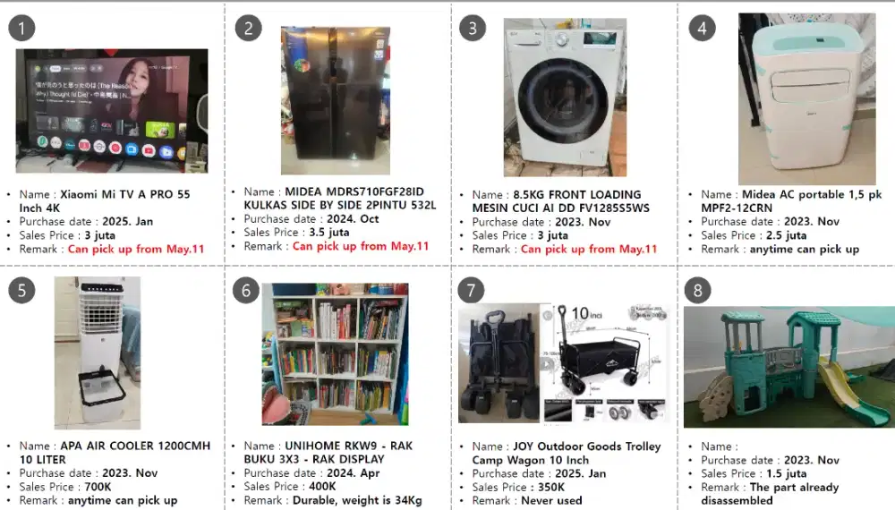 Pulang sales some stuffs