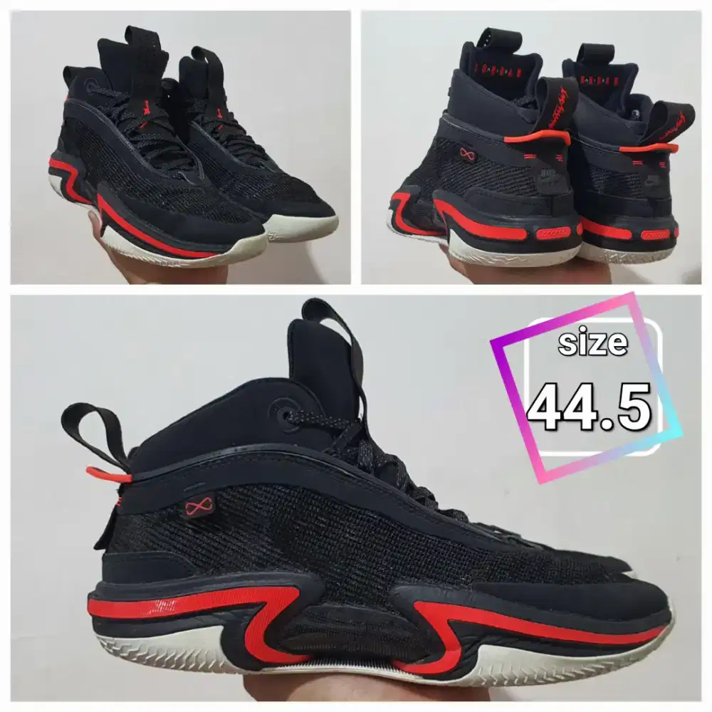 Sepatu Basket Jordan 36 PF Infrared 23 size 44.5 Original Second Mulus