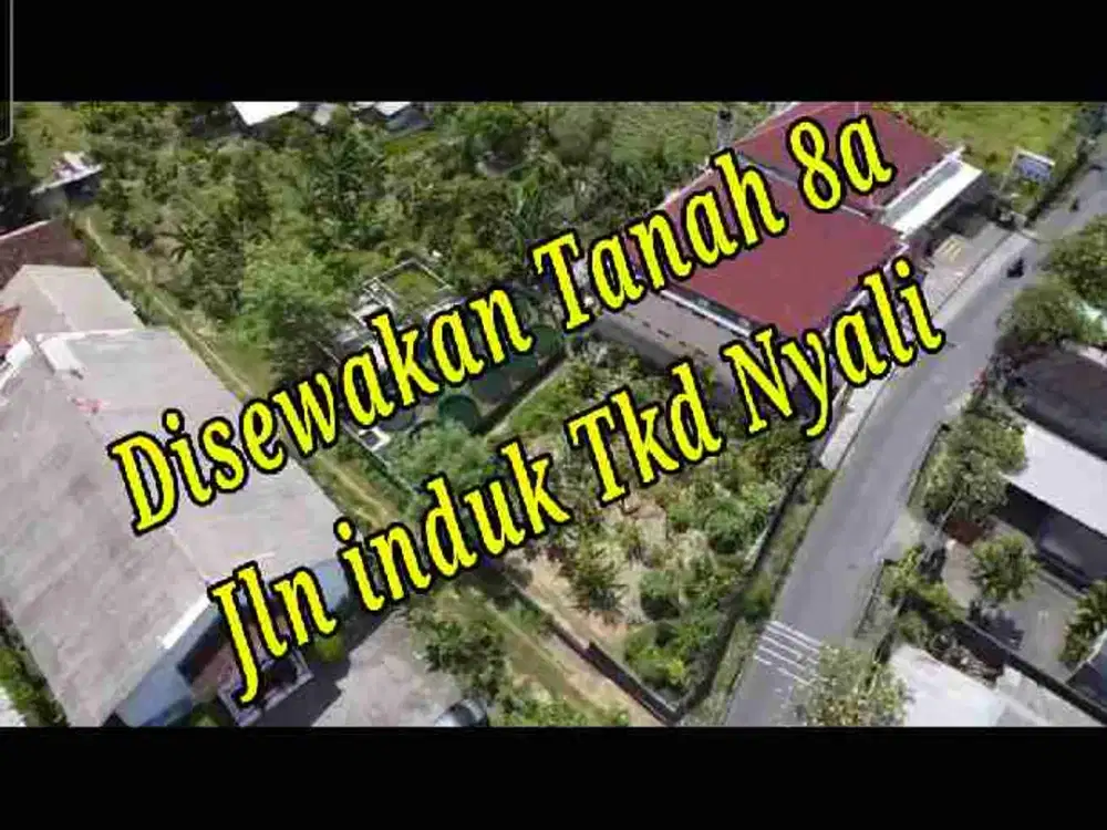 Disewakan Tanah 8a di Jln induk Tukad Nyali Sanur Bali