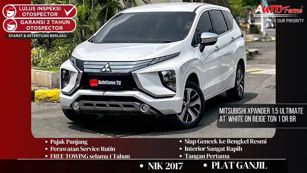 Mitsubishi Xpander 1.5 Ultimate AT 2017 Akhir White On Beige Tgn 1 Dr