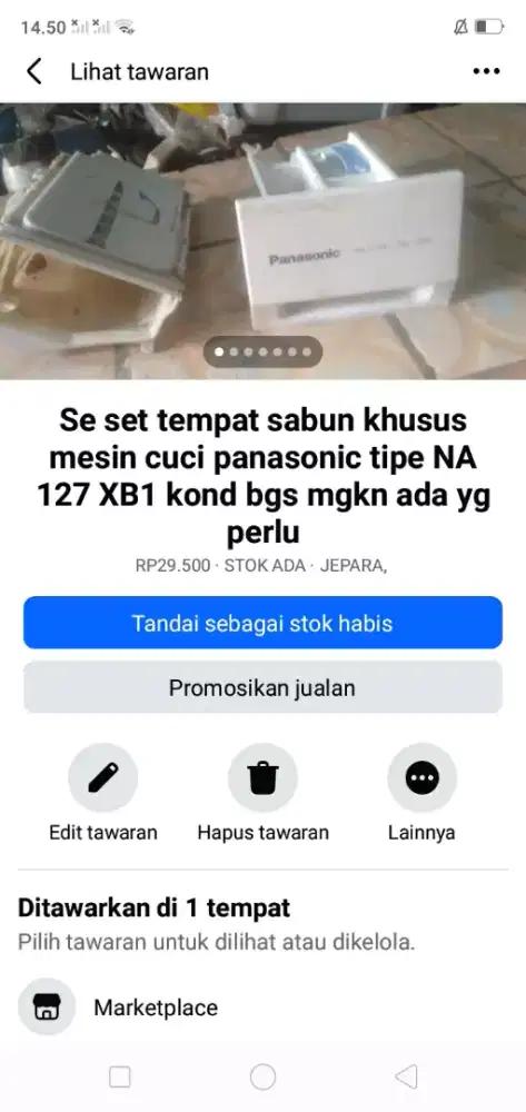 Se set kelengkapan mesin cuci panasonic kond bgs mgkn ada yg perlu