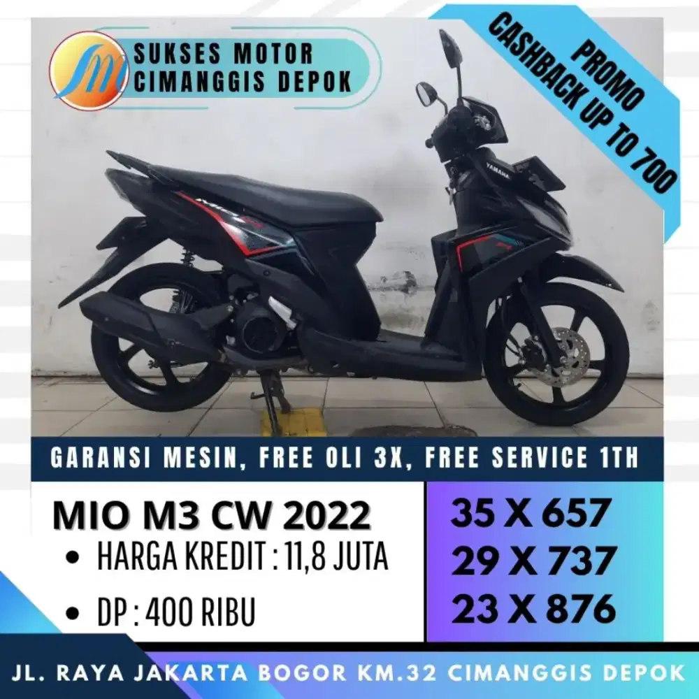 YAMAHA MIO M3 2022 STOK TERBATAS KREDIT DP 400 [SUKSES MOTOR]