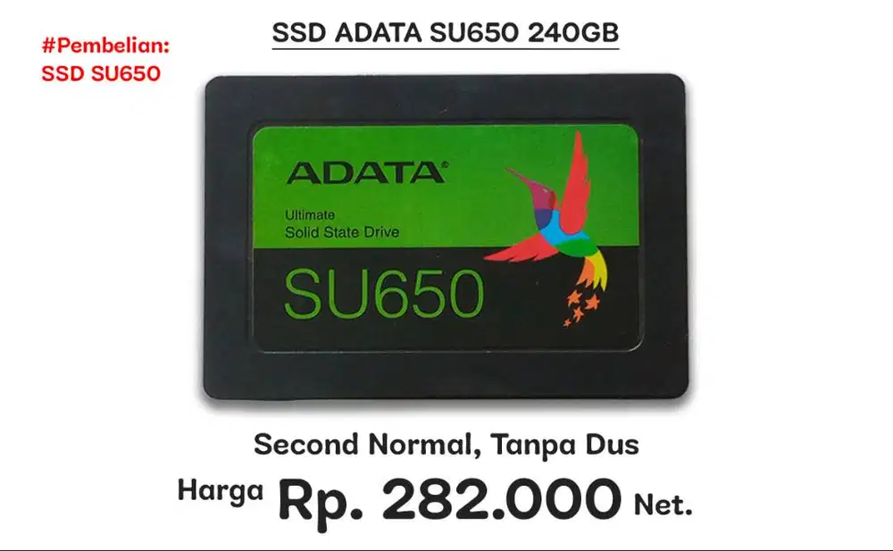 SSD ADATA SU650 240GB SATA III SATA 6 Gbs