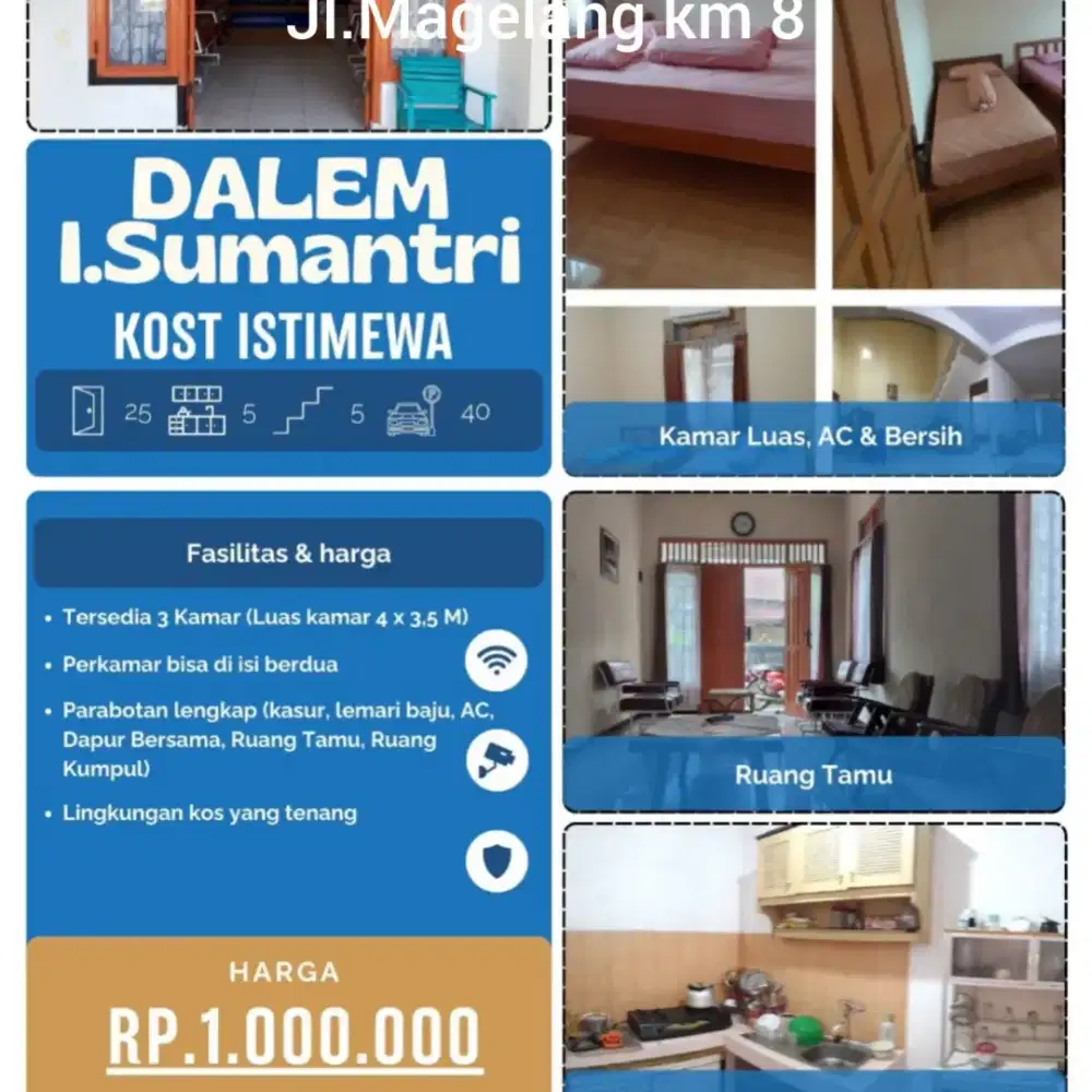 Kost putri,dalem I.Sumantri