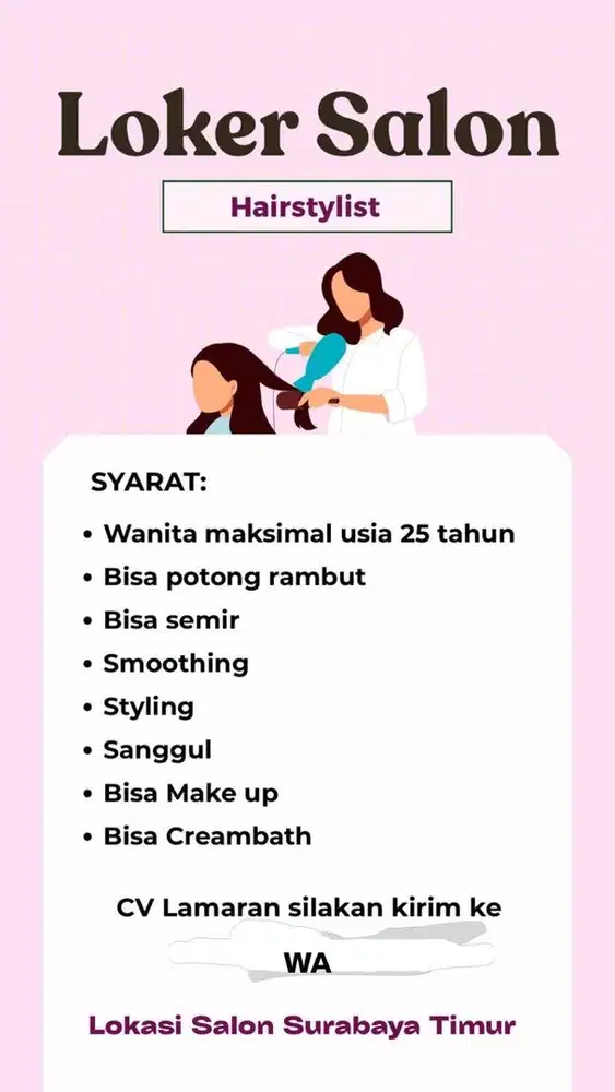 Hairstylist salon kecantikan kapster