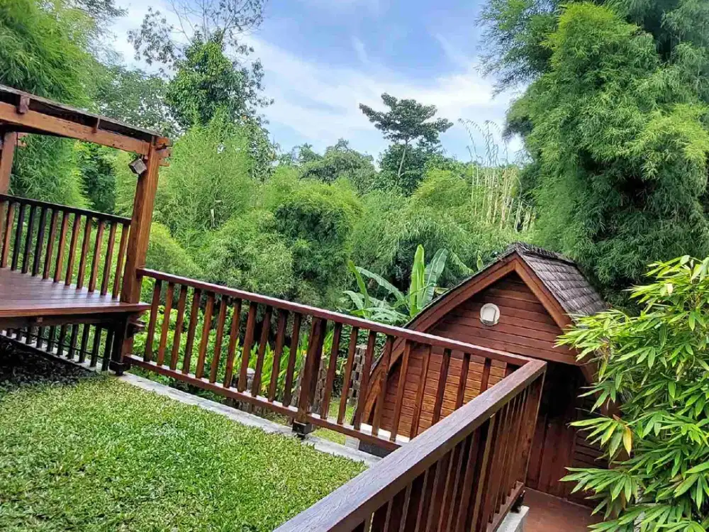 Villa + Jineng+ 2Bale Bengong, Amazing View di Denpasar Furnished 3lt, Masuk 50m, Punya Sendiri