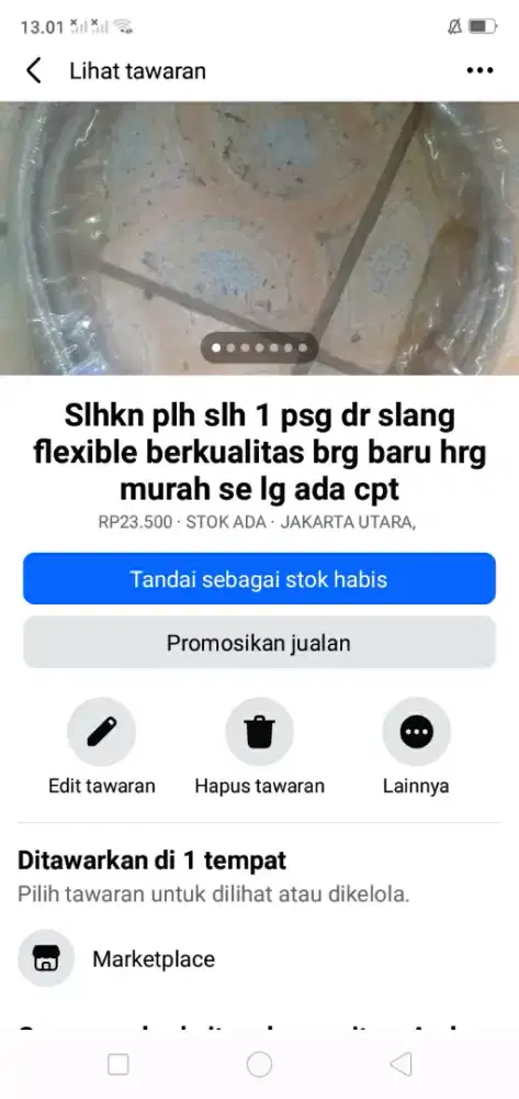 Slhkn plh slh 1 psg dr slang flexible brg baru hrg murah cpt dpt yah