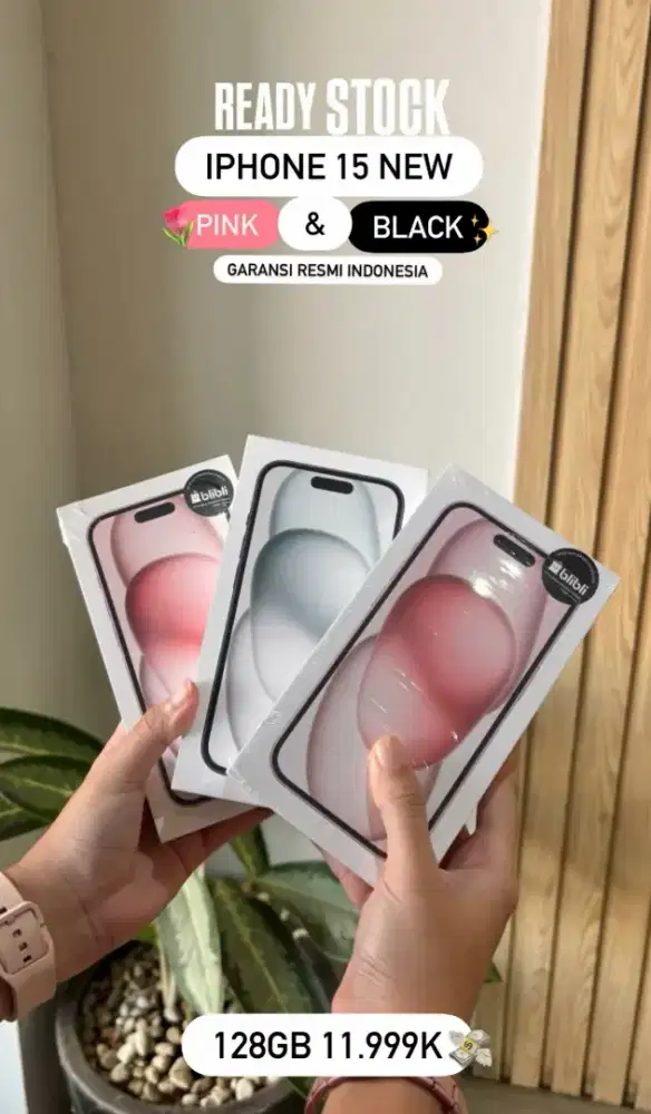 Iphone 15 new 128gb Cicilan Free 2x cukup ktp