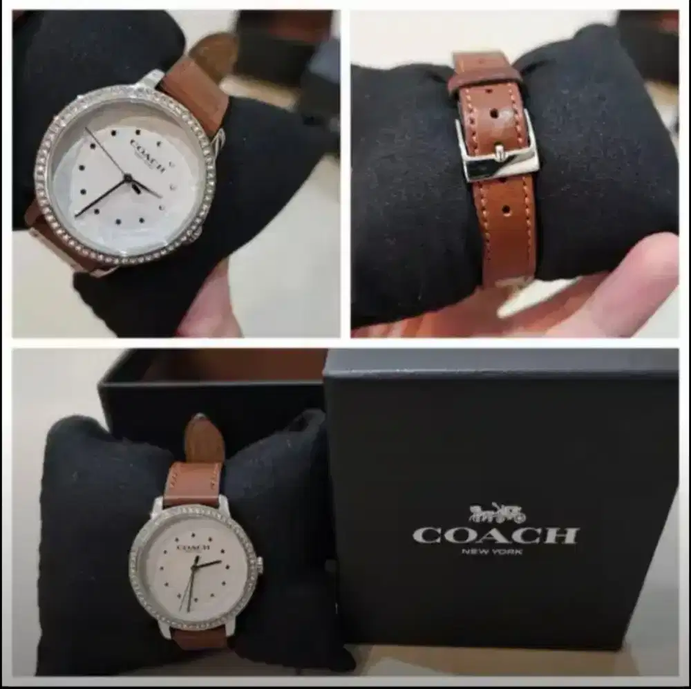 Jual murah jam tangan coach original msh bgs harga 1,8jt bs nego,