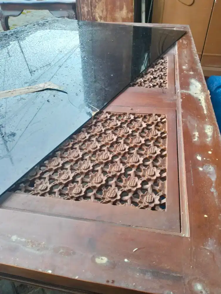 meja makan jati Jepara asli 6 kursi siap pakai