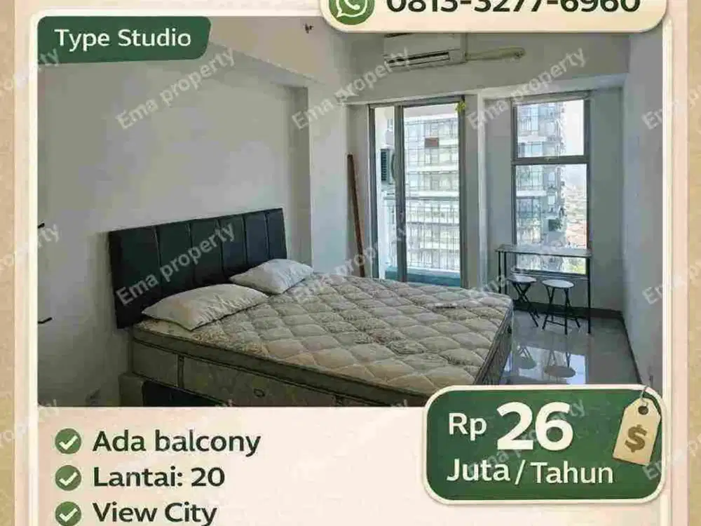 Disewakan murah ... apartemen Benson Pakuwon Supermall PTC