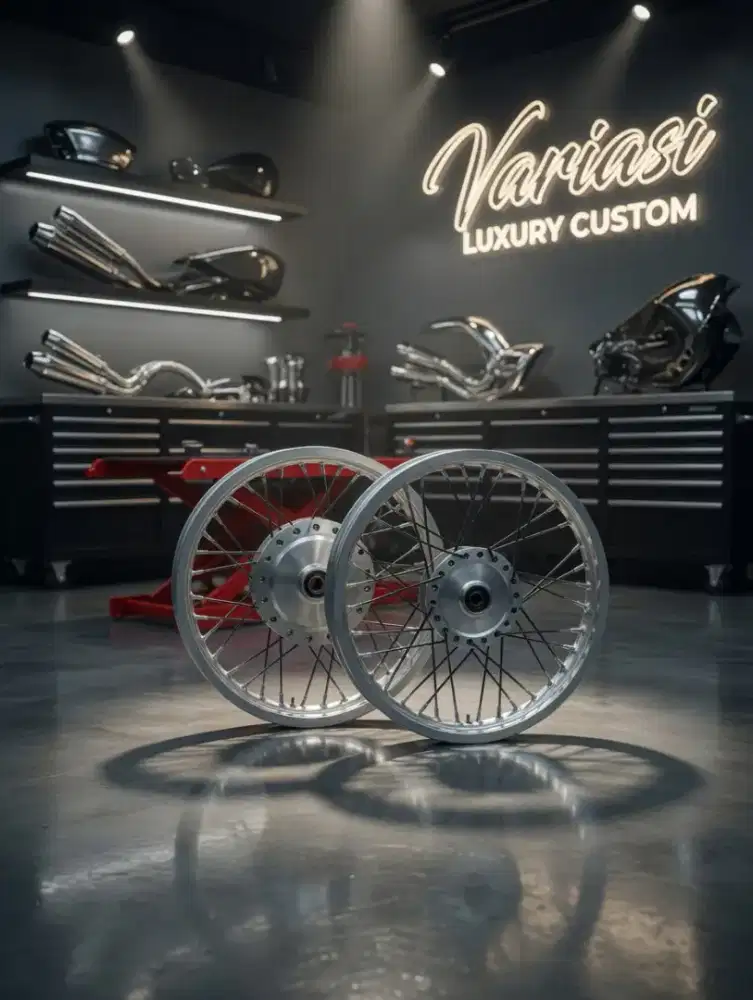 Velg ruji R14 SCARLET tromol chrome siap pakai