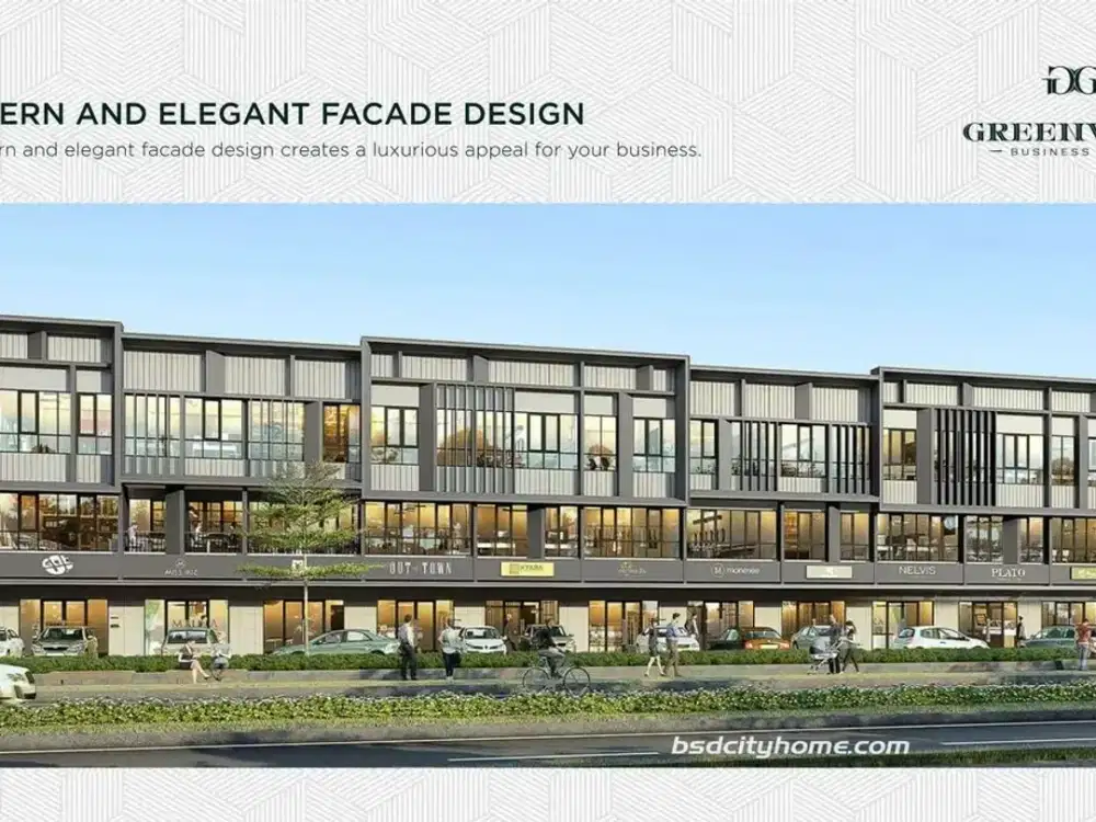DIJUAL Ruko 3 Lantai Greenwich Business Park BSD, LB 148,5 m² Harga 4,2M Nego