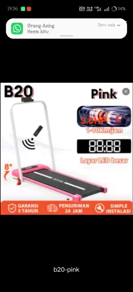 Di jual treadmill second