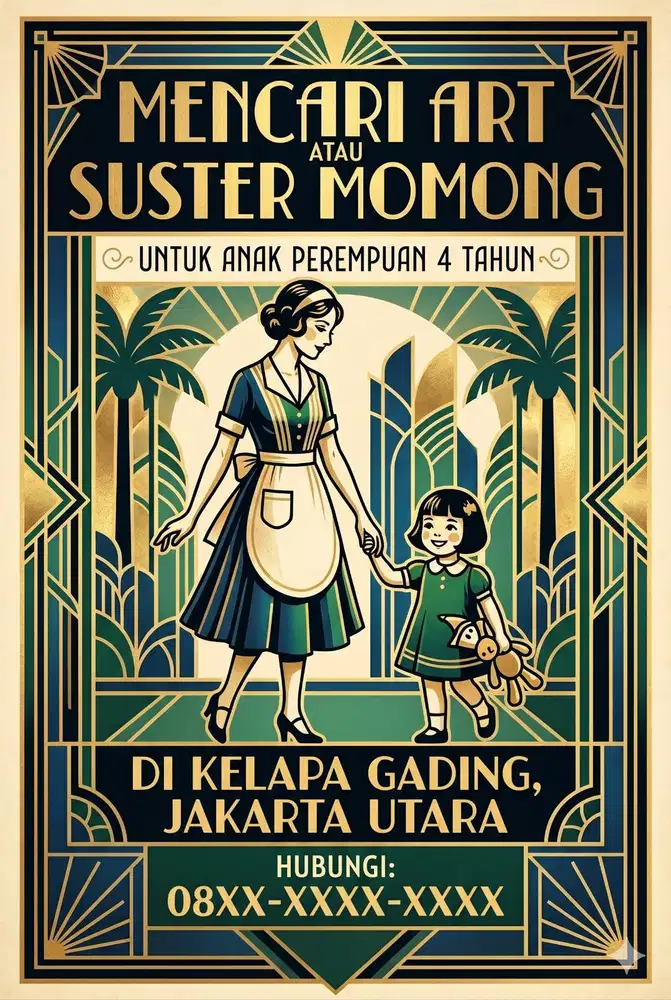 DICARI: ART MOMONG / SUSTER ANAK — KELAPA GADING