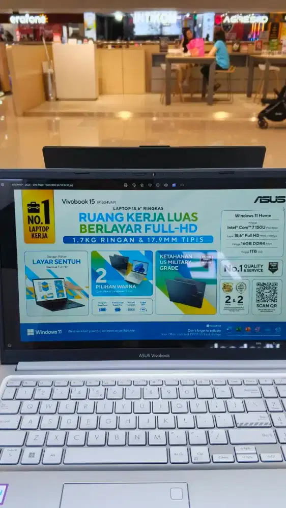 Cicilan laptop Asus Vivobook 15 Intel core 5 touchscreen