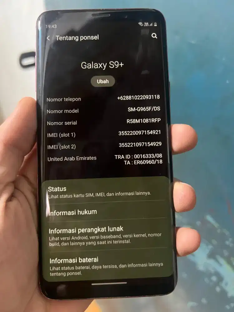 Samsung s9 plus 6/64gb