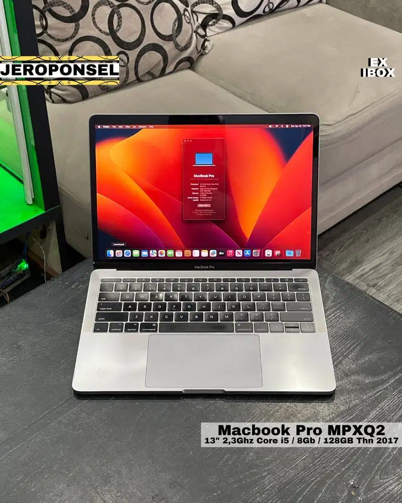 MACBOOK PRO 2017 13” 8/128GB GRAY EX IBOX MULUS ORIGINAL GARANSI