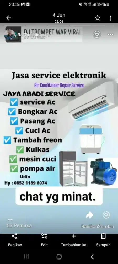 Bongkar pasang ac,perbaikan dll