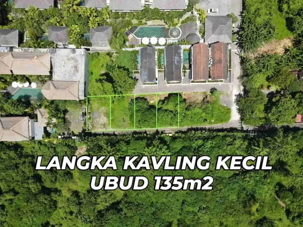 Tanah 557m2 ( 135m2, 136m2, 143m2) cocok untuk villa - lothinduh - Ubud
