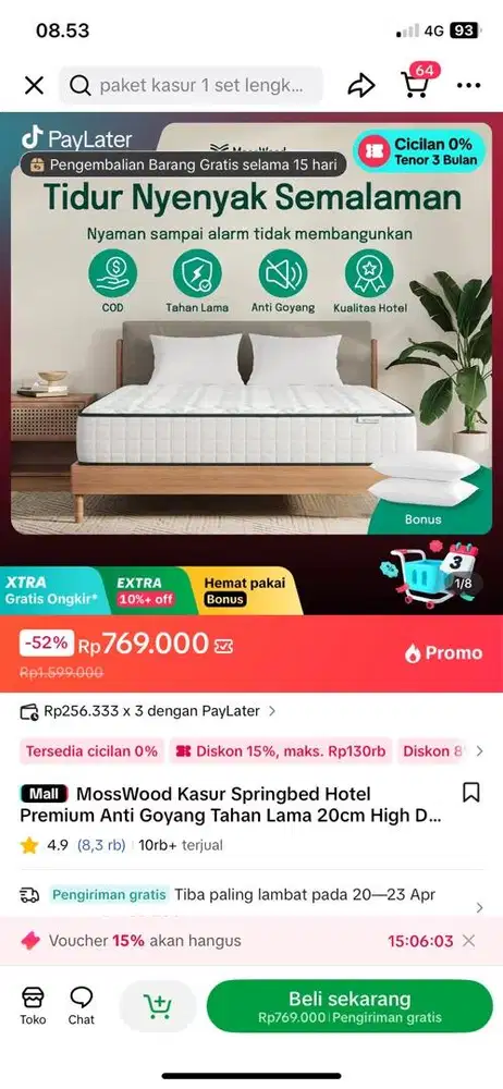 Kasur Springbed MossWood