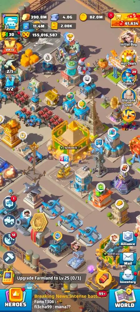 AKUN LAST WAR HQ 31 SERVER 1151