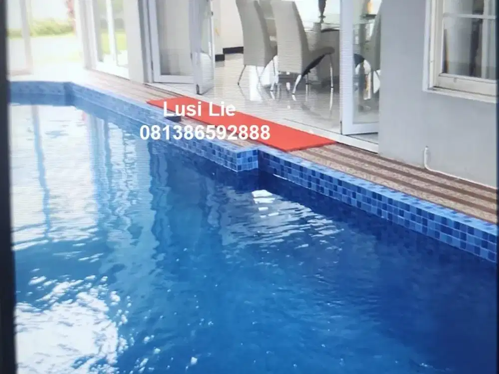 Rumah Beverly Golf Karawaci, swimming pool, furnished mewah,murah