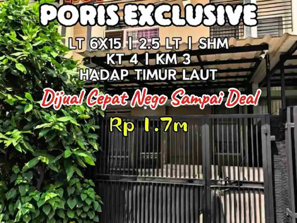 Wilson Rumah siap huni 2.5 lantai di poris exclusive