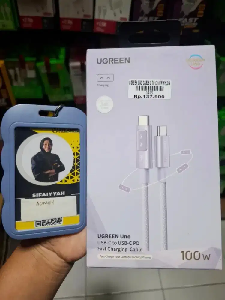 UGREEN CABLE C TO C 100W NYLON | ATLANTIS DAHSYAT