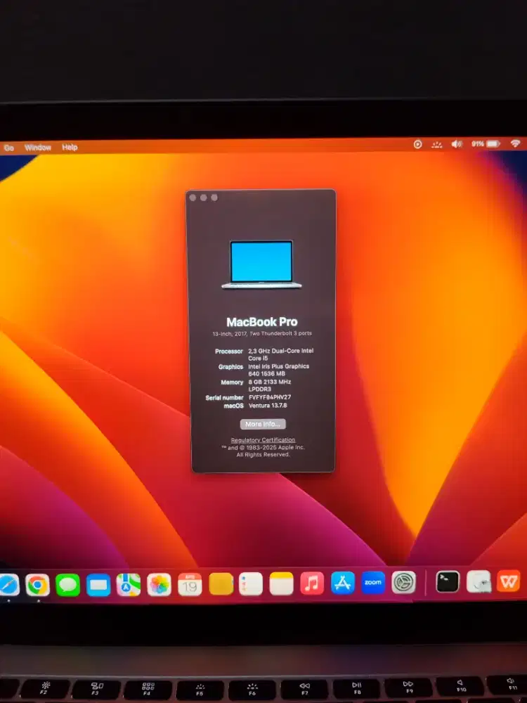 MacBook Pro 2017 8/256 Warna Silver