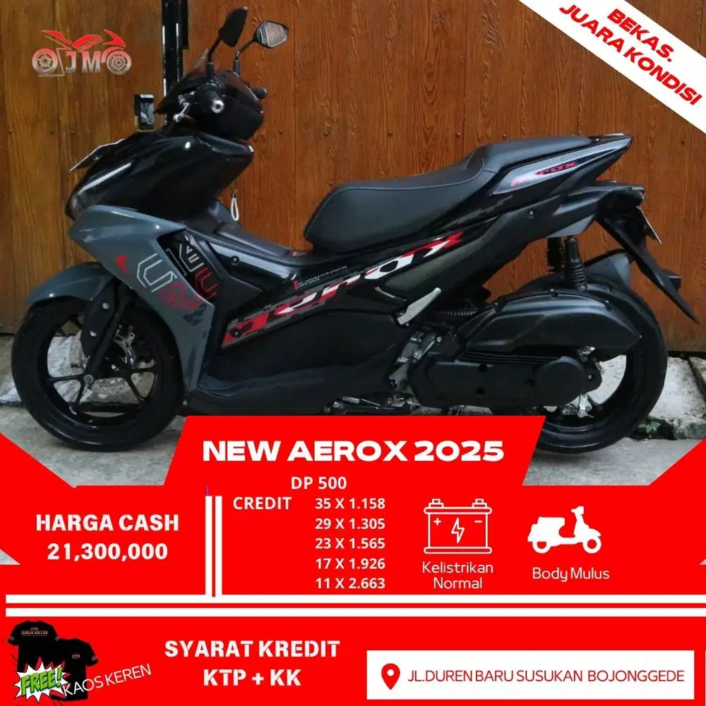AEROX NEW 2025 DP 500 RB ANGSURAN RINGAN PROSES MUDAH DIBANTU SAMPE AC