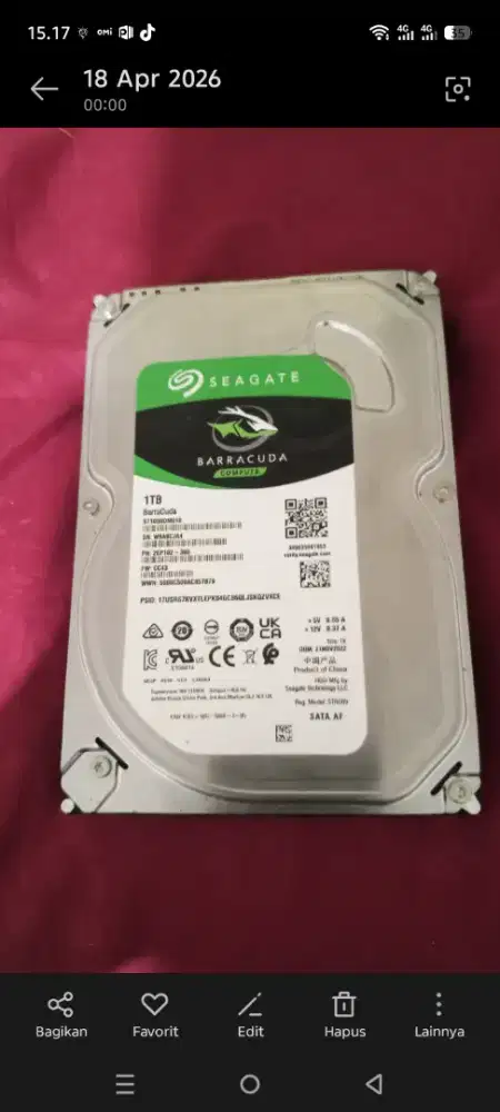 Hardisk Seagate Barracuda 1TB