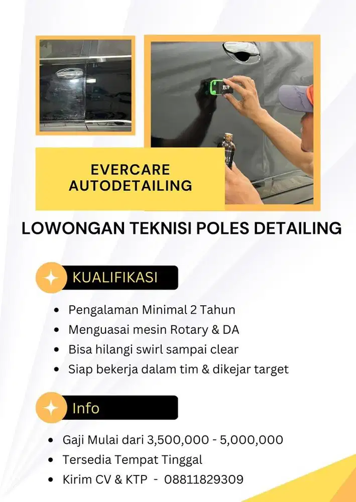 Teknisi Poles (Harus Pengalaman!!)