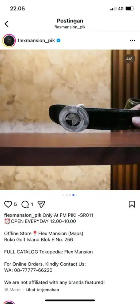 Tali pinggang stefano rici original