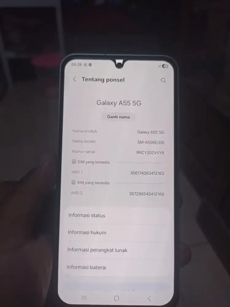 Samsung A55 5G Ram 8/256 Fulset