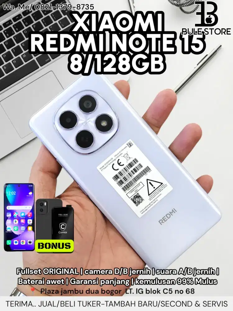 Xiaomi redmi Note 15 8/128GB LIKE NEW GARANSI PANJANG