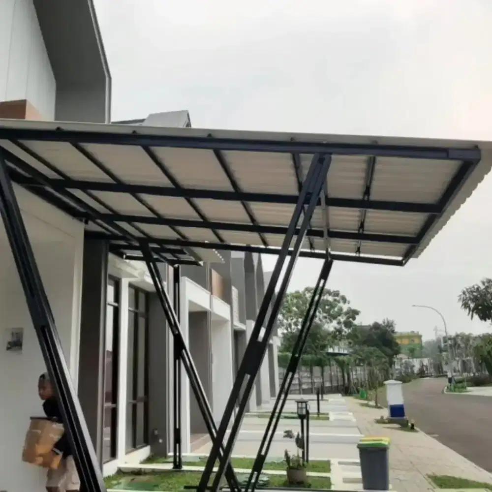 Kanopi alderon/rangka hollow galvanis