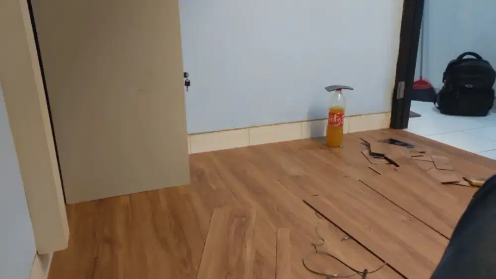 Jasa pasang lantai spc , vinyl