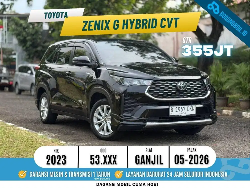 Toyota Innova Zenix G Hybrid 2023 Hitam Upgrade Modelista H